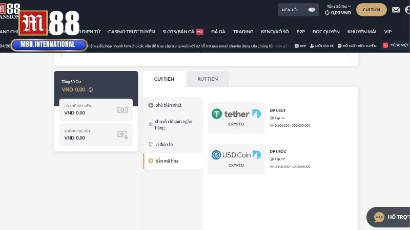Rút tiền qua USDT cực đơn giản và bảo mật cao